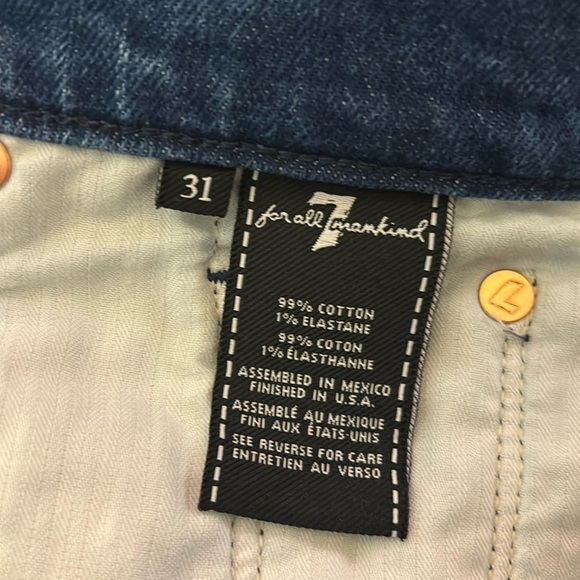 7 For All Man Kind High-Rise Side Stripe Jeans 31 - Picture 10 of 10